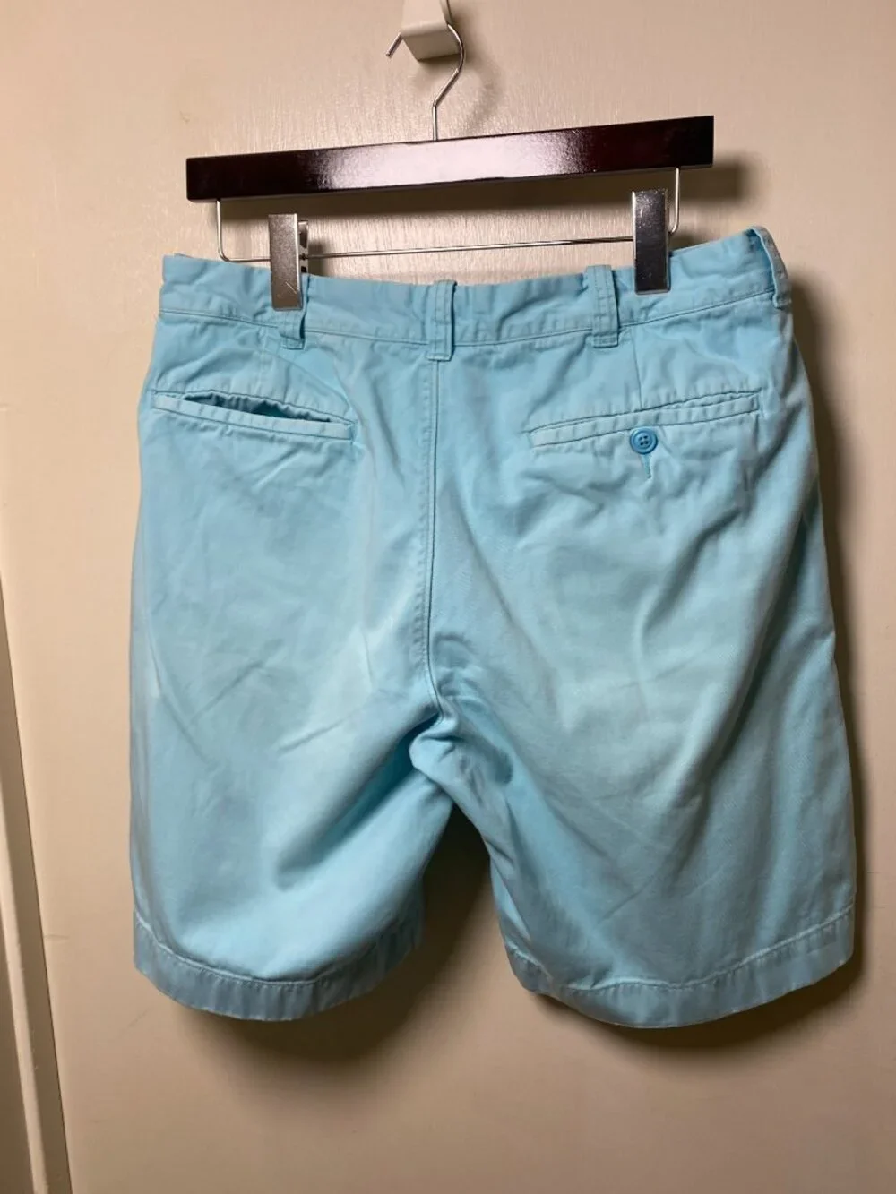 J.Crew Stanton Classic Fit Chino Shorts Garment Dyed Blue Men's Size 32 Cotton